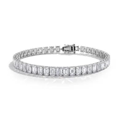 4-claw Octagon Step Cut Tennis Bracelet