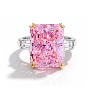 Iris Ring | Beckham Pink Octagon Radiant Cut
